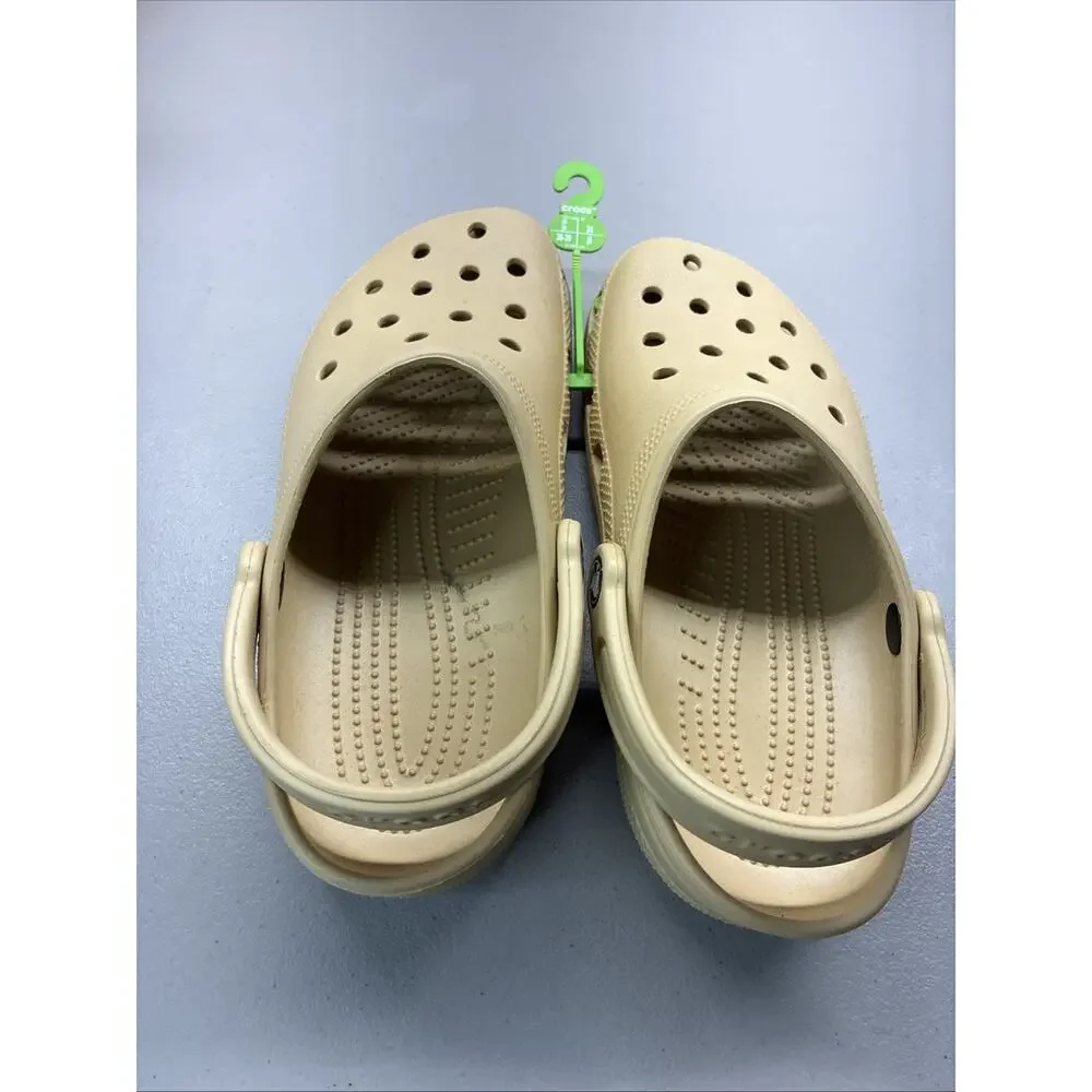 New Crocs Kid's Beige Tan Classic Clog Size Junior 6 J6